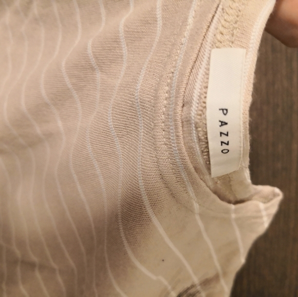 Pazzo cropped long sleeve t-shirt with stripes - Picture 3 of 3